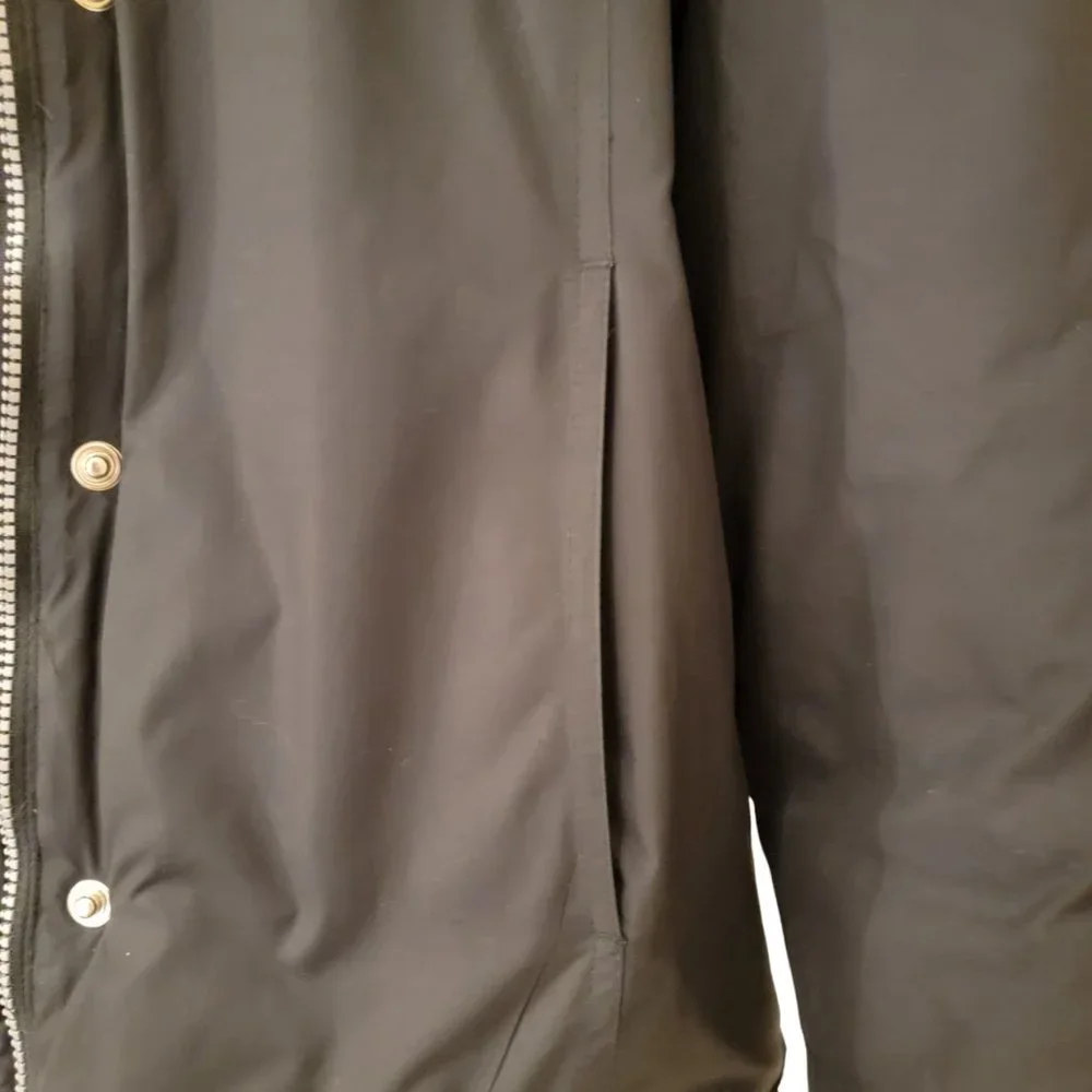 Gap Down Filled Coat Jacket Womens Small Black Vertical Puffer Coat Missing Hood - Picture 7 of 11